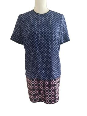 Victoria Beckham Mixed Media Silk Dress